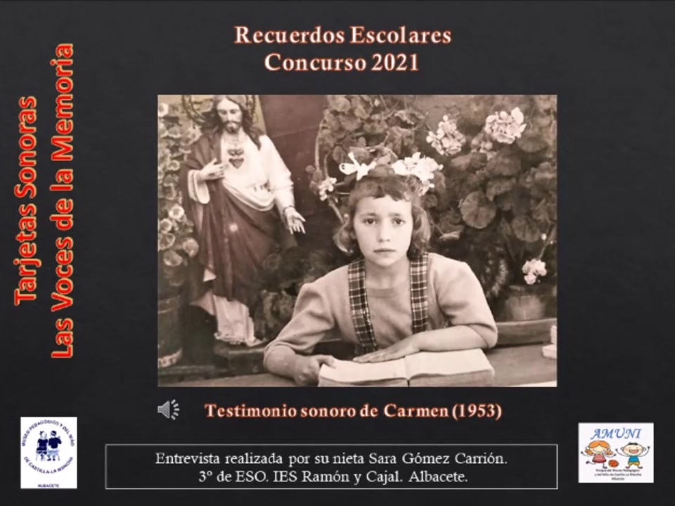 Carmen Palencia (1953)<br>Entrevistada por su nieta Sara Gómez Carrión