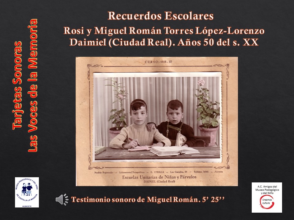 Rosi y Miguel Román Torres López-Lorenzo<br>Recuerdos de la escuela
