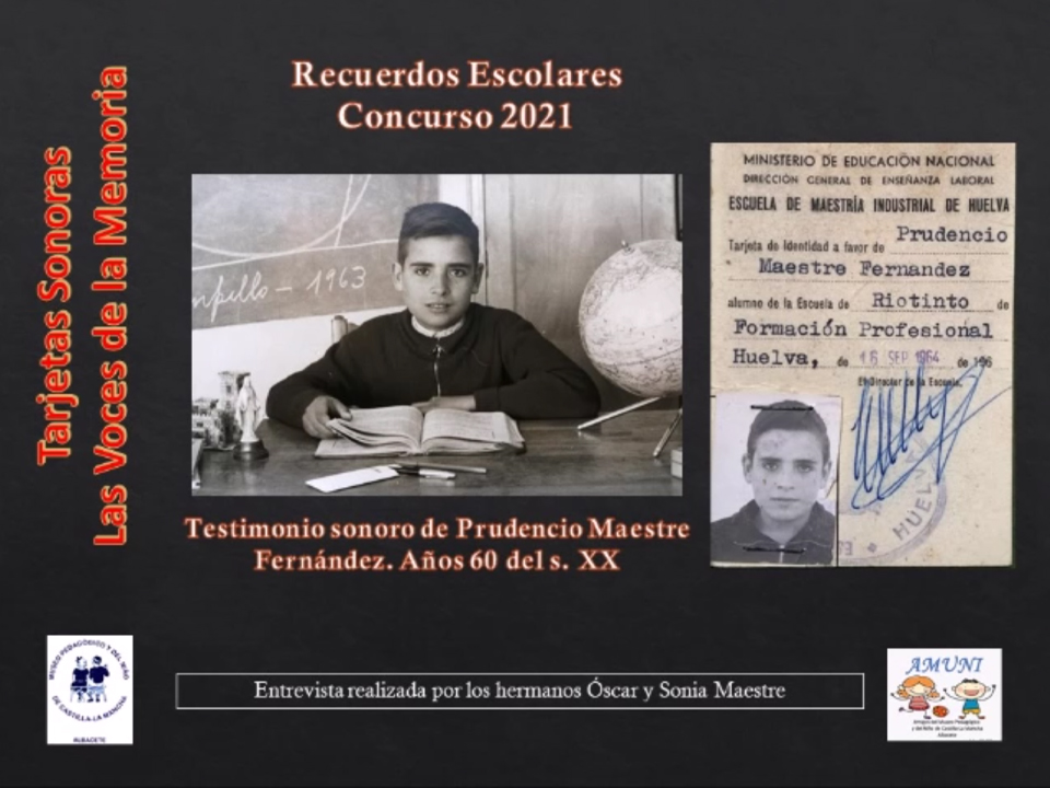 Prudencio Maestre Fernández (años 60)<br>Entrevistado por sus nietos Óscar y Sonia Maestre