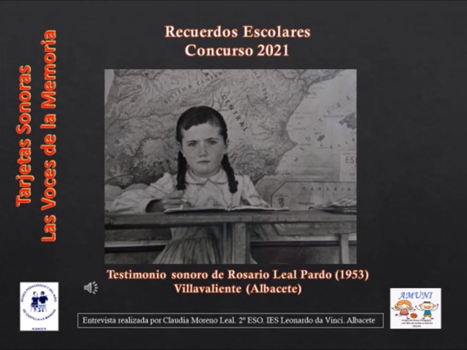 Rosario Leal Pardo (1953)<br>Entrevistada por su nieta Claudia Moreno Leal