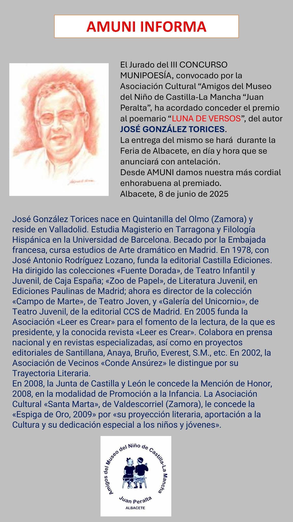 Fallo del III CONCURSO MUNIPOESÍA